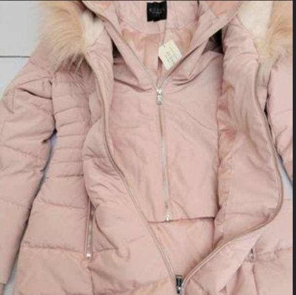 **ISO**Wanted* GUESS Yoko puffer coat with sweetheart faux fur shorter inner li… - Picture 10 of 14